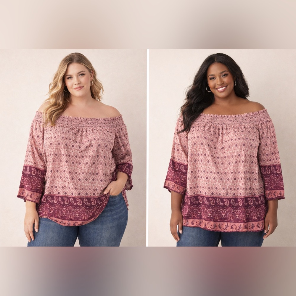 Signature Studio Pink and Purple Blouse - Picture 2 of 9